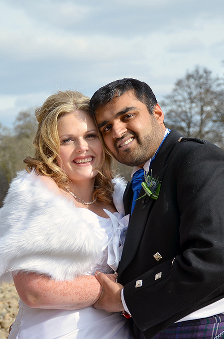 Mr and Mrs Gill married at the Hilton in Dunkeld Perthshire