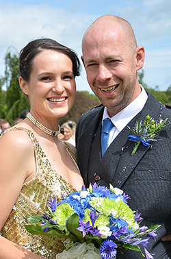 Mr and Mrs Robertson married at Burn House Edzell in Angus
