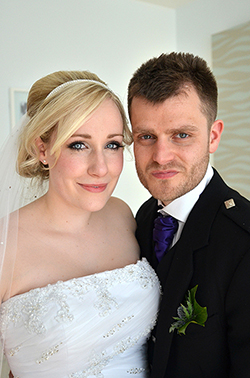 Mr and Mrs Kane married at the Apex Hotel in Dundee