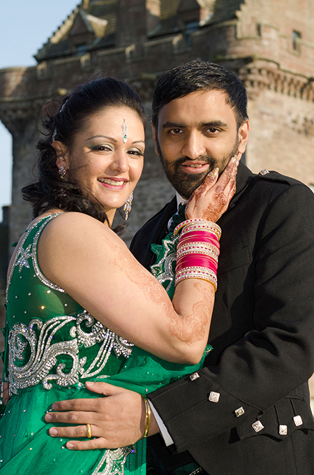 Mr and Mrs Singh wedding venue Guthrie Castle by Forfar Angus